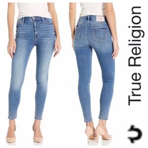 TRUE RELIGION CAIA HIGH RISE SUPER SKINNY JEANS